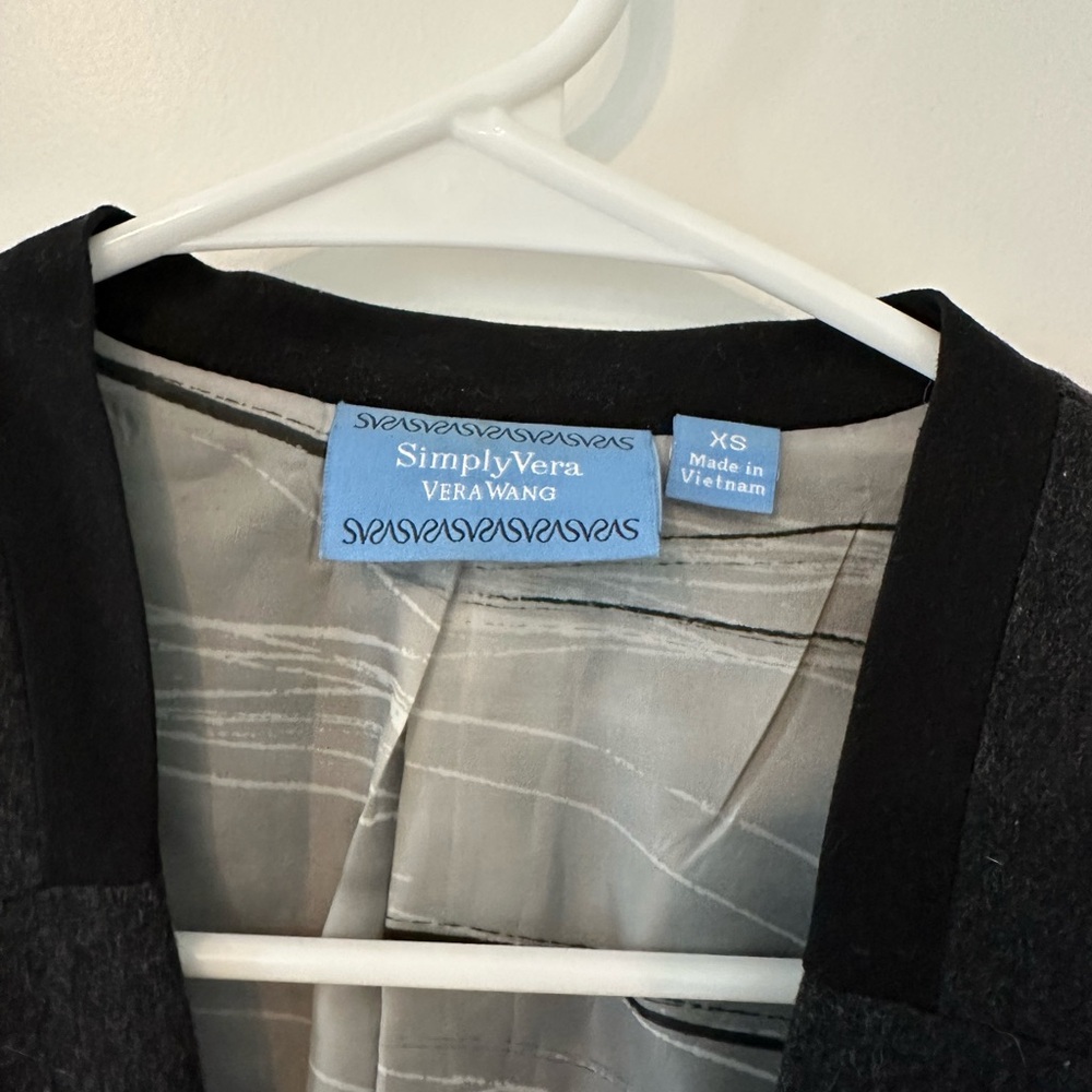 Simply Vera Vera Wang Women's Charcoal Blazer